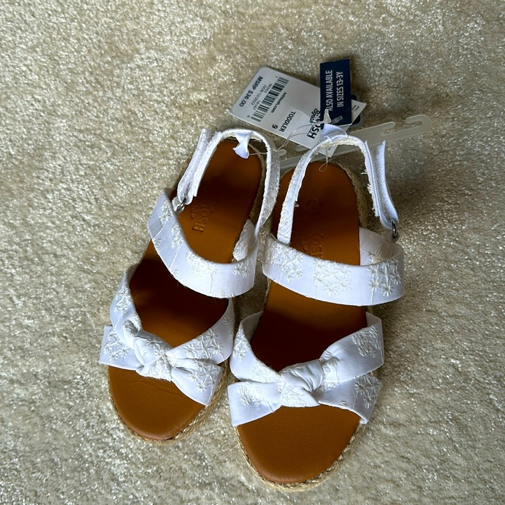 OshKosh linen floral sandals